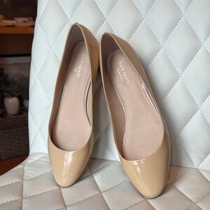 Kate Spade Beige Patent Flats